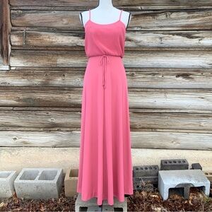 Vintage 1970s JOSEPH MAGNIN ~ Dusty Rose Full-Length Dress ~ Size Small